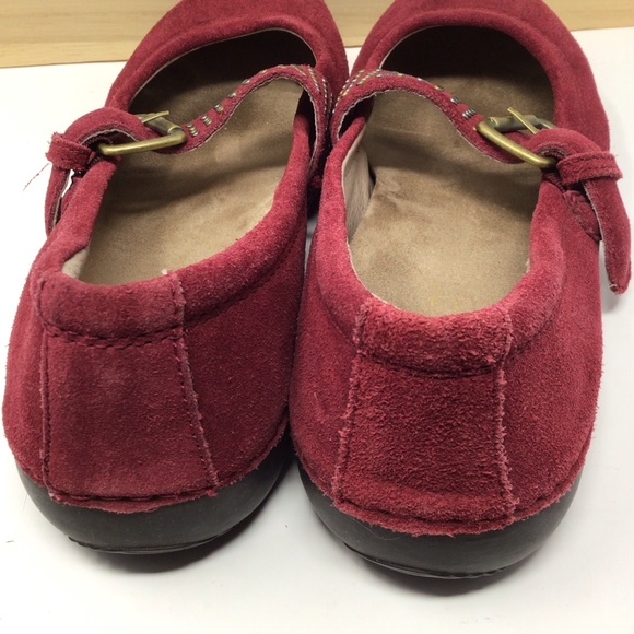 Vionic Goleta Studded Suede Mary Jane Flat Red/Burgundy Orthopedic Size 8 - Picture 9 of 9